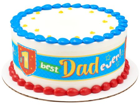 #1 Best Dad Ever! Edible Cake Topper Image Strips Hot on Sale