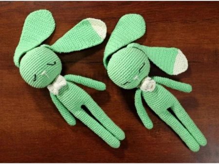 Handmade Amigurumi Bunny Soft Toy - Henry (Pistachio) Hot on Sale