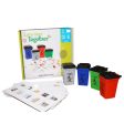 Let Sort Together Garbages 4 Bin Boxes With 100 Sorting Cards Dustbin for Smart Waste Management Reuseable Recycling Educational Toy Online now