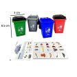 Let Sort Together Garbages 4 Bin Boxes With 100 Sorting Cards Dustbin for Smart Waste Management Reuseable Recycling Educational Toy Online now