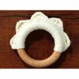 Handmade Ruffle Wooden Teether - Ivory Online now