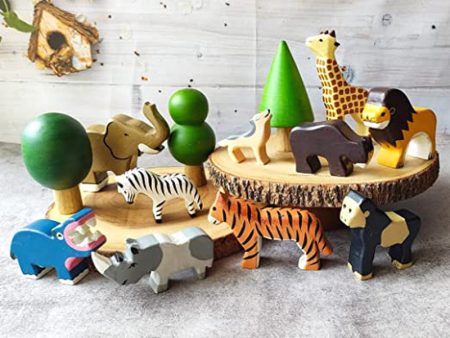 Wild Animals (Set of 10) & 3 Set of Trees - A For Discount