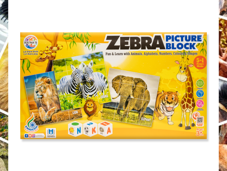 Zebra Block (Picture Block Set) For Cheap