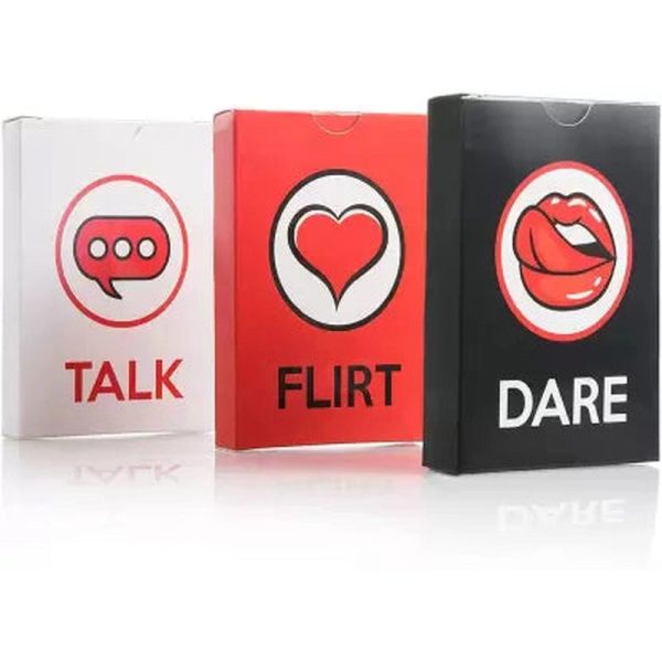 3 Games in 1 Box (Talk, Flirt, Dare) - Card Game For Sale