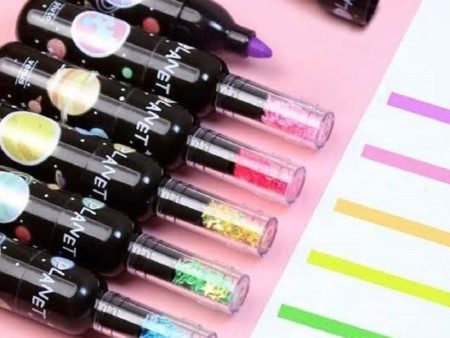 6 Pieces Colours Space Theme Highlighter Bottle Shapes Cute Highlighters Marker Pens Stationery Item Online