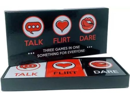 3 Games in 1 Box (Talk, Flirt, Dare) - Card Game For Sale