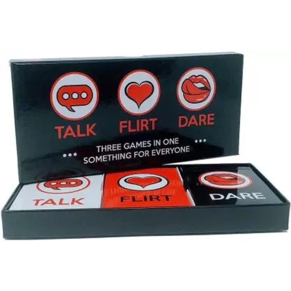 3 Games in 1 Box (Talk, Flirt, Dare) - Card Game For Sale