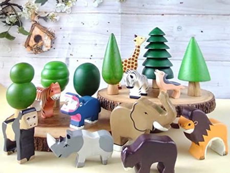 Wild Animals (Set of 10) & 6 Trees For Discount