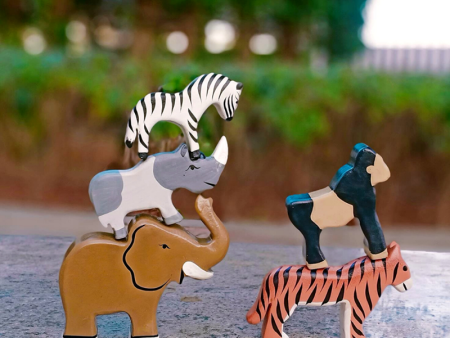 Wooden Wild Animals- 1 (Set of  5) Online Hot Sale