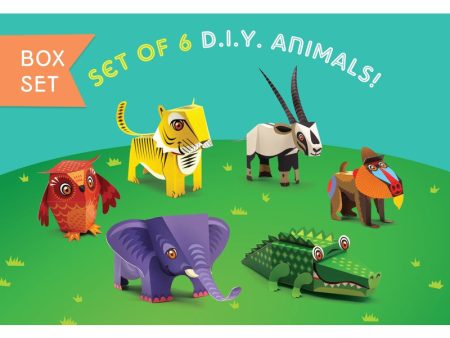 Box Set 1: Set of 6 DIY Mini Endangered Animals Paper Craft Kits Online