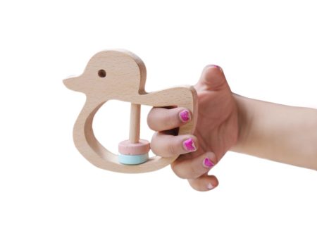 Wooden Duck Rattle for Toddlers For Discount