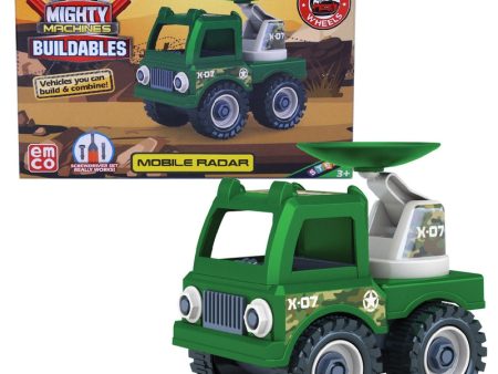 Mighty Machines Buildables-Mobile Radar| Build & Combine Vehicle| Easy To Build Pull Back & Friction Vehicle For Sale