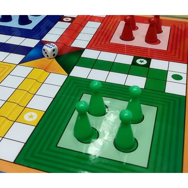 2 in 1 Non-Toxic Multicolor Snake & Ladder   Ludo Plastic for Kids on Sale