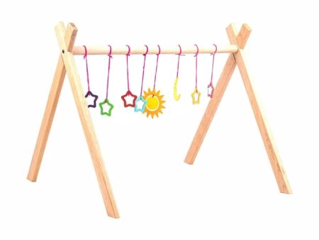 Play Gym with Sky Theme Wooden Mobiles Supply