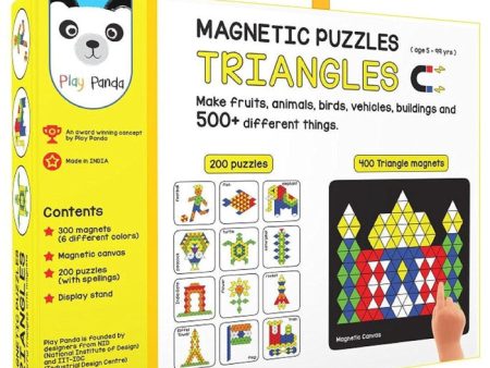 Magnetic Puzzles : Triangles with 400 Magnets, 200 puzzles, Magnetic Board and Display Stand Sale