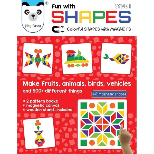 Fun Magnetic Shapes (Senior) : Type 1 with 44 Magnetic Shapes, 200 Pattern Book, Magnetic Board and Display Stand For Cheap