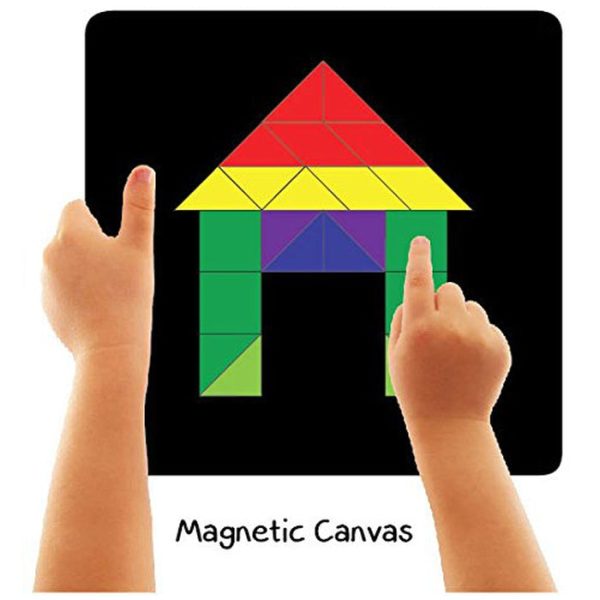 Fun Magnetic Shapes (Senior) : Type 1 with 44 Magnetic Shapes, 200 Pattern Book, Magnetic Board and Display Stand For Cheap