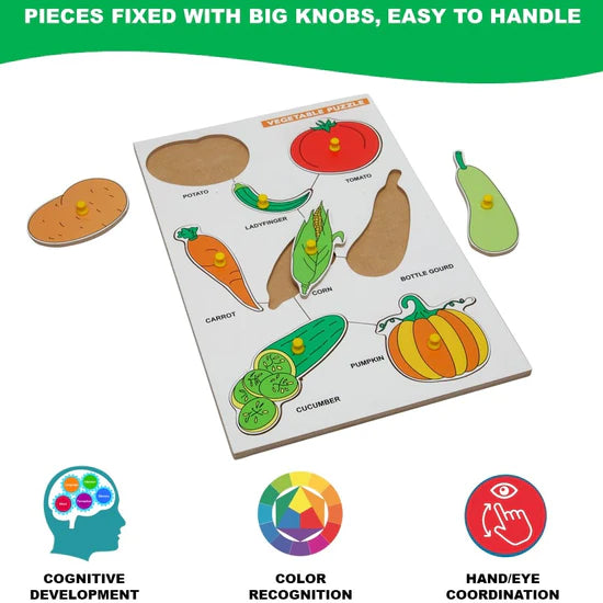 Wooden Vegetable Puzzle for Kids Fashion