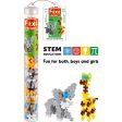 Fixi Bricks Jungle Tube 1 - Elephant and Giraffe - With 110 pcs, Detailed Assembly Instructions and Storage Tube - Small Parts (Age 6-99 years) Discount