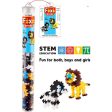 Fixi Bricks Jungle Tube 2 - Lion and Zebra - With 110 pcs, Detailed Assembly Instructions and Storage Tube - Small Parts (Age 6-99 years) Online