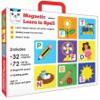 Magnetic Learn to Spell : Objects with 32 Picture Magnets, 72 Letter Magnets, Magnetic Board and Spelling Guide Supply