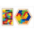 Wooden hexatetris Puzzle Toy Brain Games for Kids & Children, Brain Booster, Junior Edition Learning & Educational Hexagonal Pattern Block Online Hot Sale