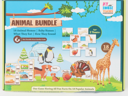 Animal Bundle - All about 18 animal homes, baby names, what they eat and how they sound Cheap