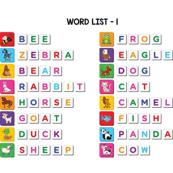 Magnetic Learn to Spell : Animals with 32 Picture Magnets, 72 Letter Magnets, Magnetic Board and Spelling Guide Supply