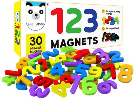 123 Magnetic Numbers - 30 Magnetic Numbers that work on any Fridge and Dry Erase Magnetic Board - Ideal for Number Sequencing & Learning - Made from Non-Toxic material with full Magnet Back Discount