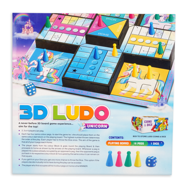 3D Unicorn Ludo Game Online Hot Sale