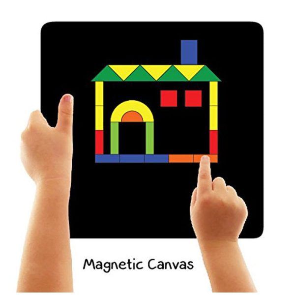 Fun Magnetic Shapes (Senior) : Type 2 with 58 Magnetic Shapes, 200 Pattern Book, Magnetic Board and Display Stand For Sale