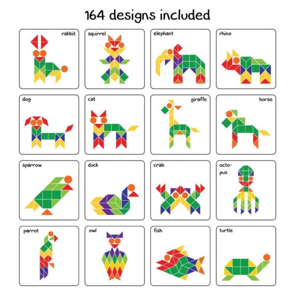 Fun Magnetic Shapes (Senior) : Type 1 with 44 Magnetic Shapes, 200 Pattern Book, Magnetic Board and Display Stand For Cheap