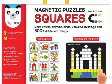 Magnetic Puzzles : Squares with 400 Colorful Magnets, 200 Puzzle Book, Magnetic Board and Display Stand Sale