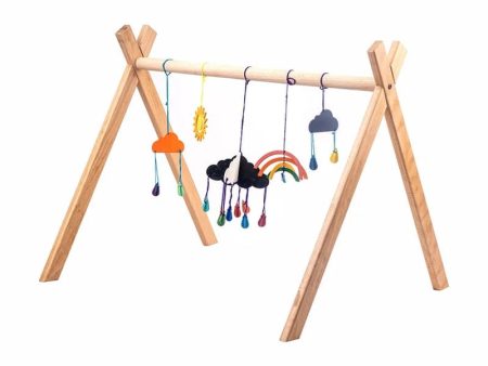 Play Gym with Rainy Theme Wooden Mobiles For Sale