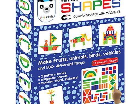 Fun Magnetic Shapes (Senior) : Type 2 with 58 Magnetic Shapes, 200 Pattern Book, Magnetic Board and Display Stand For Sale